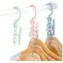 10pcs Random Color Magic Hanger 5 Circle Multilayer Windproof Clothes Hanger Organizer Fixed Holder Storage Racks Buckle Hanger Rack Anti-Slip