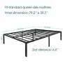 Queen Bed Frame 18 Inch High Bedframe Tall No Boxes Spring Needed With Storage Metal Platform Size Queen Bed Frame 18 Inch High Bedframe Tall No Boxes Spring Needed With Storage Metal Platform Size