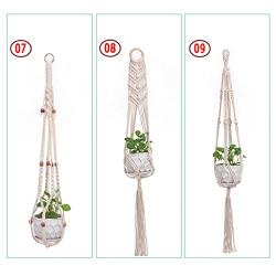Flosky 3pcs/Set Handmade Macrame Plant Hanger Indoor Outdoor Hanging Basket Flower Pots