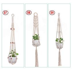 Flosky 3pcs/Set Handmade Macrame Plant Hanger Indoor Outdoor Hanging Basket Flower Pots