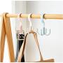 10pcs Random Color 360 Degrees Rotated Hooks Plastic Towel Display Hanger Clothes Ties Holder Shelf Hanger Rack Storage Organizer Scarf Hook