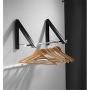 Xinrangxin Aluminum Alloy Home Telescopic Hanger, Wall-Mounted Clothes Drying Rack, Portable Folding Hanger Wardrobe, Compact Ultra-Thin Aluminum Space Storage Cabinet, Easy to Install,Black Xinrangxin Aluminum Alloy Home Telescopic Hanger, Wall-Mounted Clothes Drying Rack, Portable Folding Hanger Wardrobe, Compact Ultra-Thin Aluminum Space Storage Cabinet, Easy to Install,Black
