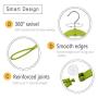 VISMOORE Portable Suit Hanger for Business Travel Luxury Design with Reinforce Rotatable Hanger Wings Free Swivel to Different Shoulder Widths, Space Saving Clothes Hangers (Green, Classic)