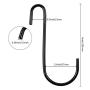 HongWay 18 Pack Heavy Duty S Hooks Black S Shaped Hooks Hanging Hangers Hooks for Pan, Pot, Coat, Bag, Plants Kitchen, Bathroom, Bedroom and Office(18 Pack/S Hook/Black/4'')
