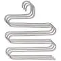 JS HANGER Multi Purpose Pants Hangers, S-Style 5 Layer Cascading Hangers for Space Saving Clothes Organizer Slack Trousers Hanger Stainless Steel 3 Pack JS HANGER Multi Purpose Pants Hangers, S-Style 5 Layer Cascading Hangers for Space Saving Clothes Organizer Slack Trousers Hanger Stainless Steel 3 Pack
