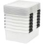 IRIS 30 Quart WEATHERTIGHT Storage Box, 6 Pack, Pearl