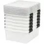 IRIS 30 Quart WEATHERTIGHT Storage Box, 6 Pack, Pearl IRIS 30 Quart WEATHERTIGHT Storage Box, 6 Pack, Pearl