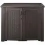 Rubbermaid Patio Chic Outdoor Storage Deck Box, Black Oak Rattan Wicker Basket Weave (1863391)