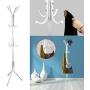 12 Hooks Metal Coat Rack Hat Stand Tree Clothes Hanger Umbrella Holder Organizer