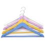 Blue/Pink Solid Wood Clothes Hanger for Suits, 10 Pieces Random Color