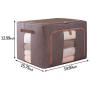 ALLINONE Foldable Storage Bins Boxes, Storage Bag Organizer Clothes, Foldable Stackable Container Organizer, with Lids & Clear Windows & Handles & Steel Frame,66L,Grey