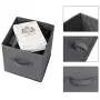 SONGMICS Set of 6 Storage Boxes, Non-Woven Fabric Foldable Storage Cubes and Toy Clothes Organiser Bins, 2 Grey, 2 Black UROB26GH