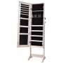 ORAF Jewelry Organizer,Jewelry Armoire Cabinet Standing Jewelry Boxes with Full Body Mirror and Large Storage Lockable Wooden Cabinet