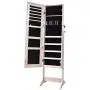 ORAF Jewelry Organizer,Jewelry Armoire Cabinet Standing Jewelry Boxes with Full Body Mirror and Large Storage Lockable Wooden Cabinet