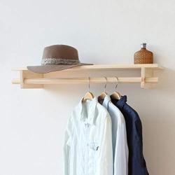 LING AI DA MAI Household Items Coat Rack Solid Wood Wall Hanging Retro Wall Hanging Rack partition Hook Hanger Suitable for Home/Bedroom/Study/Clothes Shop (80 20cm)