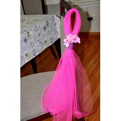 Beach Chair Hanger,Luau party,Tulle & Raffia Chair Decorations,Aisle Decorations,Aisleway Hanging Decor,Church Wedding Decorations,Tulle and Raffia Chair Hangers,Destination Wedding,Pew Bow,Wedding