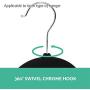 YOTHG Velvet Hangers, 10pcs Non Slip No Shoulder Bump Suit Hangers, 360 Degree Swivel Hook, Space Saving Clothes Hangers, Rounded Hangers for Coat,Sweater(Black)