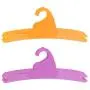 LOVIVER Baby Kids Children Plastic Hangers Coat Clothes Outfit Kids Hangers - 5 Pcs Orange and 5 Pcs Purple