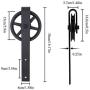 LWZH Sliding Barn Door Hardware Rollers Hangers for Single Door Interior Door Pulley Wheels(Black Big Wheel J-Shaped Hangers) NO Sliding Rail Track LWZH Sliding Barn Door Hardware Rollers Hangers for Single Door Interior Door Pulley Wheels(Black Big Wheel J-Shaped Hangers) NO Sliding Rail Track