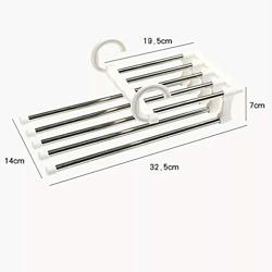 Miklan Pants Hangers - S-Type Clothes Pant Hangers Multi-Purpose Pants Hanger, Space Saving Clothing Storage for Home Multi-Function Stainless Steel Camping Hanger Drying Rack for Scarfs Jeans Trouser