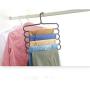 ECYC Multi Bar Pants and Trouser Hanger 5 Layers Towels Clothes Apparel Hangers Racks Space Saving,White
