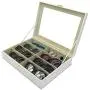 UnionPlus 8-Slot Eyeglass Sunglass Glasses Organizer Collector - Crocodile Faux Leather Storage Case Boxes (White Croco) UnionPlus 8-Slot Eyeglass Sunglass Glasses Organizer Collector - Crocodile Faux Leather Storage Case Boxes (White Croco)