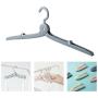 Baiwka Portable Folding Clothing Hanger, Windproof Non-Slip Retractable Lightweight Multi-Function Clothes Hanger for Home, Outdoor, Camping, Travel, Holiday, Hotel Accommodation, Business Trip