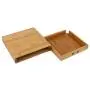 Jeffergarden Tea Storage Boxes Single Drawer Bamboo Tea Tray Puer Cake Rust-proof Hands Protection Portable Tea Sets Home Kitchen