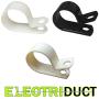 1/4" Heavy Duty Nylon Cable Clamps - 10pcs | White