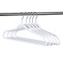 50 Quality Plastic Non Velvet Non-Flocked Thin Compact Hangers White Swivel Hook- (50) 50 Quality Plastic Non Velvet Non-Flocked Thin Compact Hangers White Swivel Hook- (50)