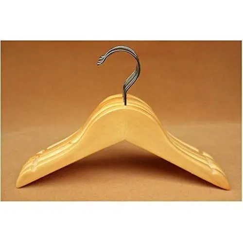 10pcs Random Color 26cm Baby Wood Hanger Children Wooden Hangers for Clothes Pegs Kids Mini Hanger
