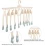 Yosooo Folding Clothes Hangers Socks and Underwear Hanger Portable Magic Drying Rack Rotate Drying Rack for Wardrobe(Blue)
