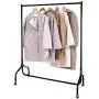Gaming Master Clothes Hanger Heavy Duty Max Capacity 200Ib Durable Cloakroom Garment Racks with Wheels 4 ft Long 5 ft High Anti-rust Stainless Steel Material Sturdy Balcony Clothing Rail