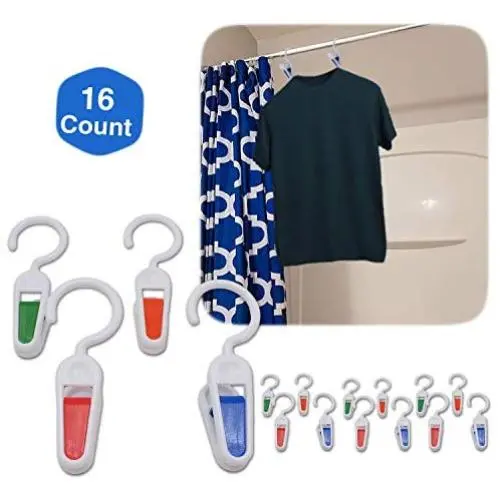 Pro Image Multicolor Clothespins with Hook for Home | Clips to Hang Clothes for Drying on Shower Rod, Clothesline | Plastic Hanger Clips (4 Pack) Pro Image Multicolor Clothespins with Hook for Home | Clips to Hang Clothes for Drying on Shower Rod, Clothesline | Plastic Hanger Clips (4 Pack)