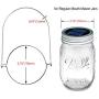 Homeleo 5-Pack Warm White Solar Mason Jar Lid Insert w/Stainless Steel Hangers, Solar Powered LED Mason Jars Light Up Lid Set(Jars NOT Included)