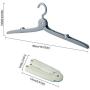 Baiwka Portable Folding Clothing Hanger, Windproof Non-Slip Retractable Lightweight Multi-Function Clothes Hanger for Home, Outdoor, Camping, Travel, Holiday, Hotel Accommodation, Business Trip