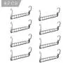 KOWTH Magic Cloth Hanger Space Saving Hangers, Multifunctional Organizer Clothes Hangers with 9 Slots Sturdy Plastic for Heavy Clothes, New Invention Anti-Skid Folding Hanger, 8PACK(Gray)