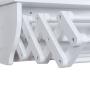 Cypressshop Wall-Mounted Laundry Hangers Foldable Drying Rack Garment Clotheslines Folding Clothes Shelving Unit Towel Laundry Room Storage Shelf White