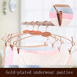 Pretty-GENTLE 20 Pcs/Lot Exquisite Metal Bold Non Slip Underwear Alloy Hanger Underwear Clothes Rack,Rose Gold 20Pcs