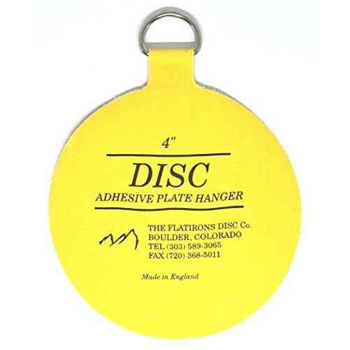 Flatirons Disc - Invisible English Disc - Adhesive Plate Hanger, 4 inch - (10 Pack) Flatirons Disc - Invisible English Disc - Adhesive Plate Hanger, 4 inch - (10 Pack)