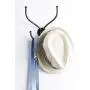 RTZEN Decorative Wall Mount Hanger | Double Wrought Iron Hook for Hat, Coat, Clothes, Towel, Robe | Black Metal Jacket Hanging Hooks Rack | Handmade Décor