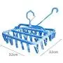NLXTXQC Sock Dryer,Folding Drying Racks, Windproof Household Hangers, Socks Racks, Clothes Hanging Storage Artifacts (Color : Blue)