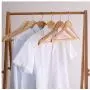 5pcs Random Color Wooden Clothes Hangers with Non-Slip Trouser Bar Suit Jeans Pants Coat Shirts Hangers Clothes Storage