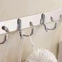 shengyuze Hooks & Hangers Stainless Steel Wall Mounted Double-Hook Coat Clothes Hat Hanger Organizer Rack for Home - 3#