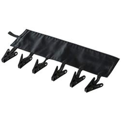BESTonZON Cloth Hanger Rack Portable Folding Travel Laundry Drying Clothespins Clips (Black)
