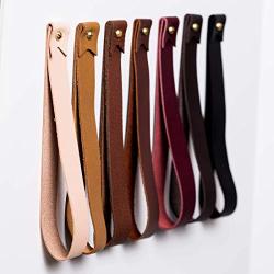 Large Leather Wall Hook, minimal wall hanging strap towel hook rack wall leather loop strap for scarf hook storage hanger towel holder coat hooks decorative