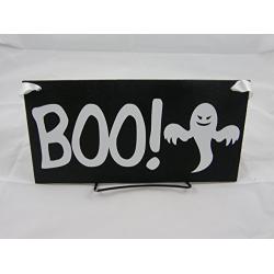 Halloween Wood Sign Door Hanger Wall Hanger Boo With Ghost