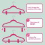 Trgowaul Hot Pink Velvet Hangers Clips, 60 pc Pants Hangers Velvet Clips, Strong Finger Clips Perfect for Thin Velvet Hangers