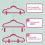 Trgowaul Hot Pink Velvet Hangers Clips, 60 pc Pants Hangers Velvet Clips, Strong Finger Clips Perfect for Thin Velvet Hangers