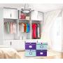 TQVAI Large Folding Lidded Storage Cube Boxes(4 Pack) with Lids/Label Card Holder Non-Woven Stackable Clothes Bin Container Kids Toy Organizer with Dividers, Mint&Purple